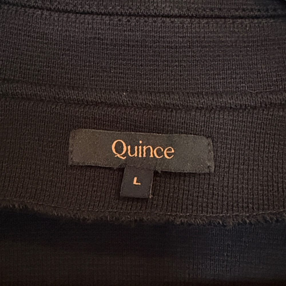 Quince 100% Organic Cotton Black knit Blazer - Picture 4 of 4